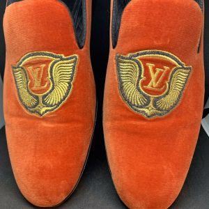 Louis Vuitton 1A5FWG Auteuil Slipper (Orange) New Size 10 M
