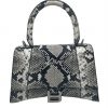 Balenciaga Snakeskin Embossed Leather Top Handle Bag