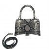 Balenciaga Snakeskin Embossed Leather Top Handle Bag
