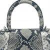 Balenciaga Snakeskin Embossed Leather Top Handle Bag